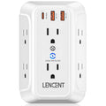 Multi Plug Outlet Extender Surge Protector with USB,6 Outlets Wall Adapter with PD 20W Type-C & 2 USB Ports,Electrical Outlet Wall Tap Charger,Power Strip with Surge Protection